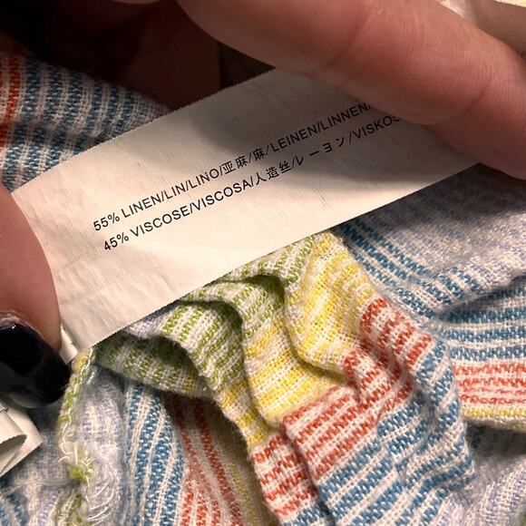 Moon River Tie Front Balloon Sleeve Top - Picture 7 of 8